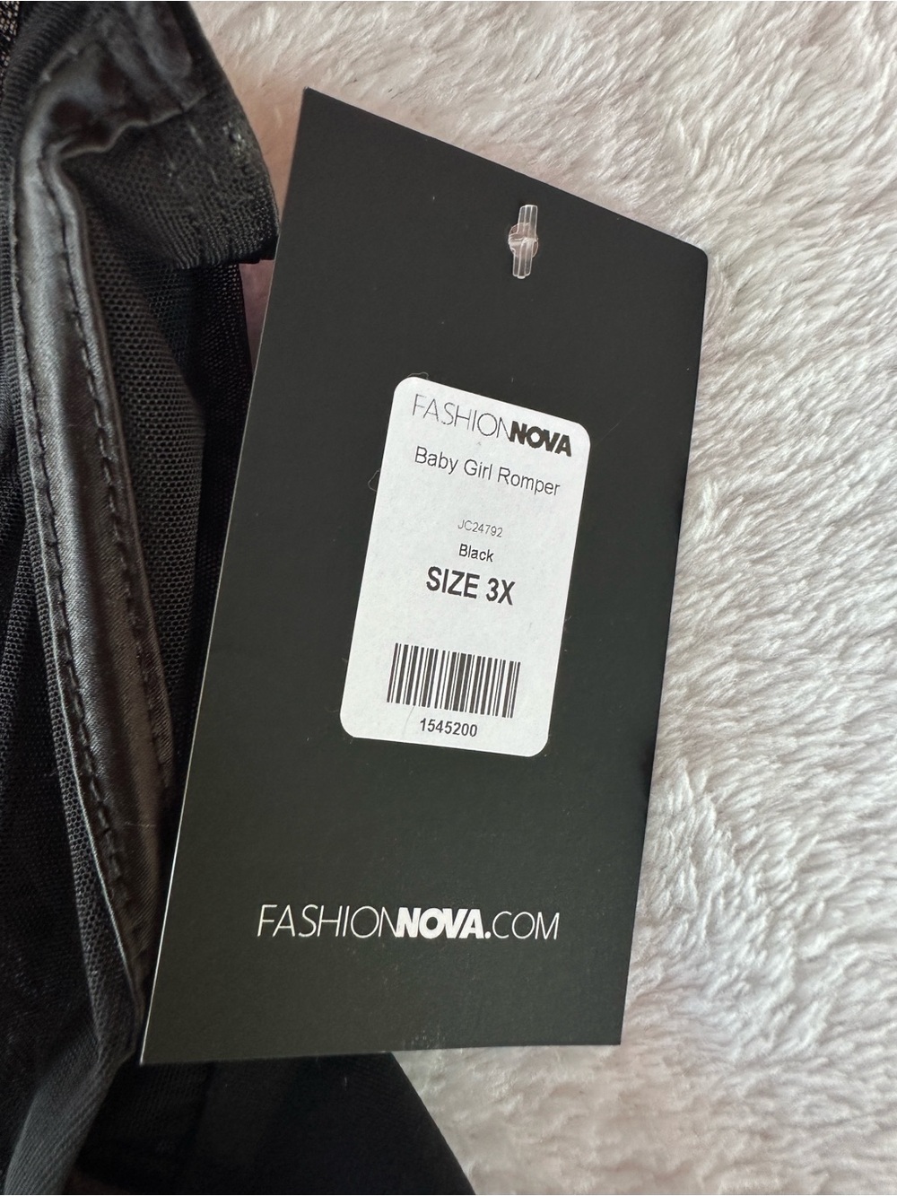 Fashion Nova Black Sheer Baby Girl Romper